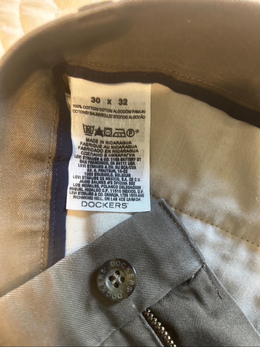 Dockers Olive Green Men’s Slacks - Picture 7 of 7